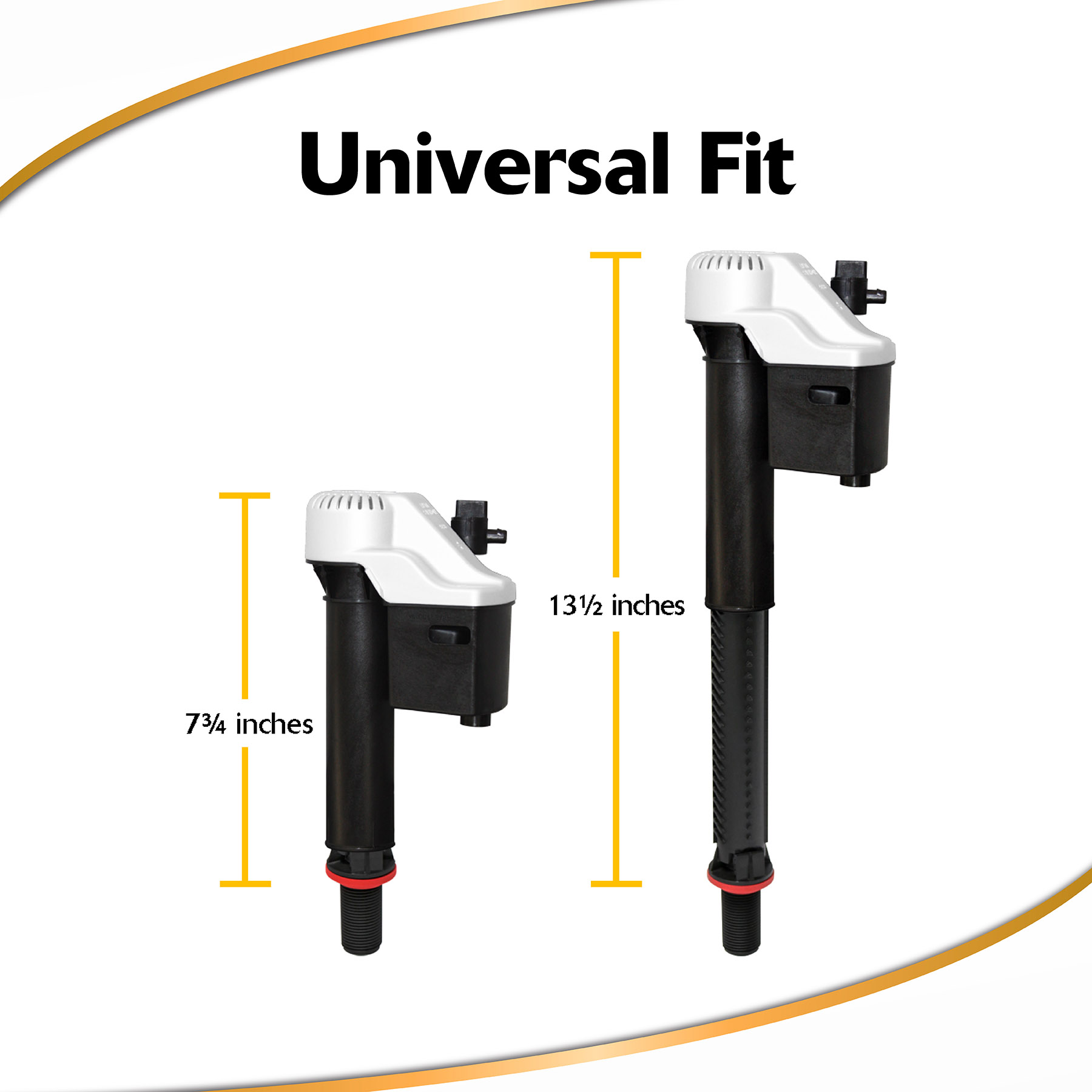 QuietFILL® Toilet Fill Valve & 2" Toilet Flapper Kit Korky